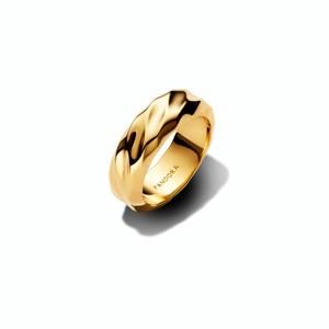 NEW PANDORA women's rippled wide band ring in gold